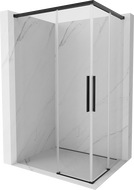 Mexen Rox Duo cabine de douche coulissante 110 x 100 cm, transparent, noir - 8C2D-110-100-70-00