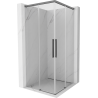 Mexen Rox Duo Duschkabine mit Schiebetür 80 x 80 cm, transparent, Gunmetal - 8C2D-080-080-95-00