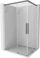Mexen Rox Duo sliding shower cabin 100 x 85 cm, transparent, gun metal - 8C2D-100-085-95-00