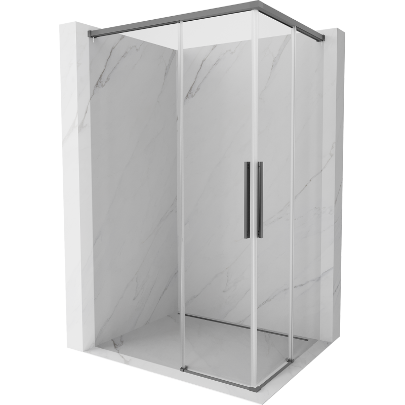 Mexen Rox Duo kabina prysznicowa rozsuwana 120 x 85 cm, transparent, gun metal - 8C2D-120-085-95-00