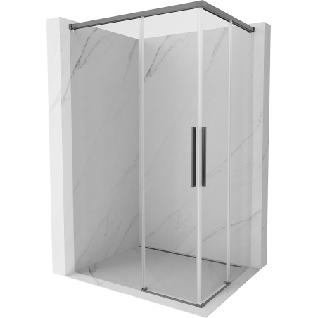 Mexen Rox Duo kabina prysznicowa rozsuwana 120 x 85 cm, transparent, gun metal - 8C2D-120-085-95-00