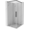 Mexen Rox Duo kabina prysznicowa rozsuwana 90 x 90 cm, transparent, gun metal - 8C2D-090-090-95-00