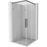Mexen Rox Duo sliding shower cabin 95 x 95 cm, transparent, gun metal - 8C2D-095-095-95-00