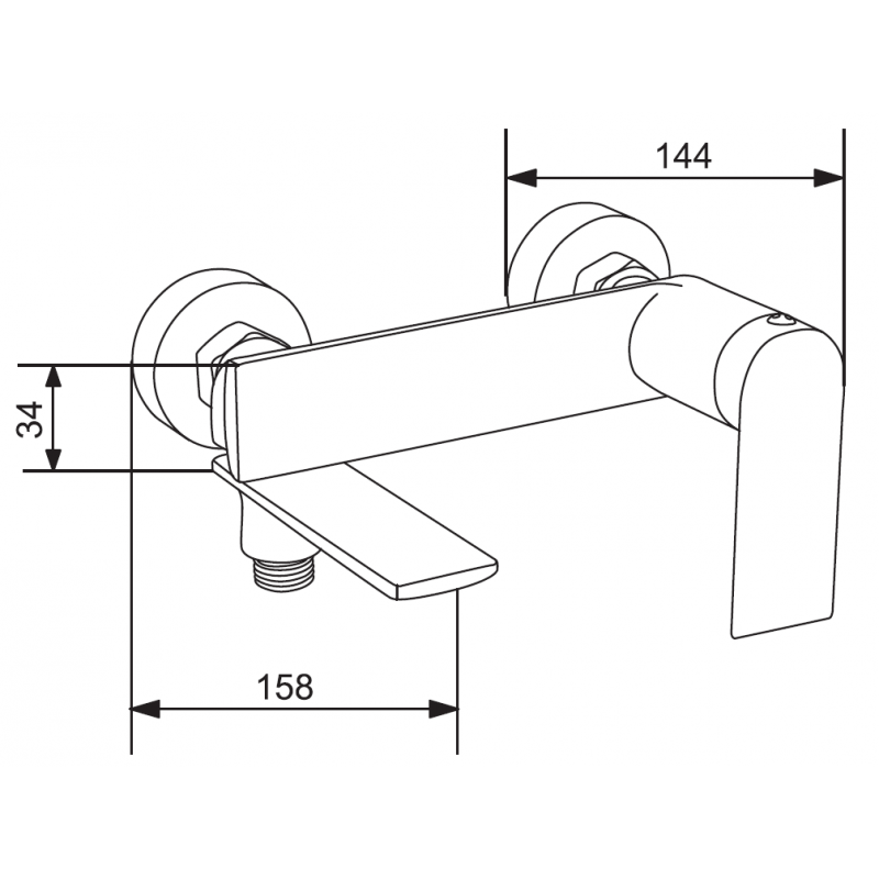 Mexen Zero batería de baño, dorada - 71130-50