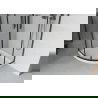 Mexen Rio douchecabine halfrond 80 x 80 cm, ijs, zwart + Flat douchebak, wit - 863-080-080-70-30-4110B