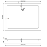 Mexen Apia schuifdouchecabine 120 x 80 cm, transparant, zwart + Rio douchebak - 840-120-080-70-00-4510