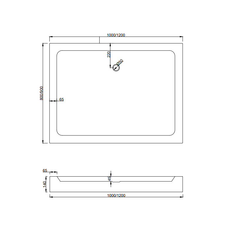 Mexen Apia Schiebeduschkabine 100 x 80 cm, transparent, schwarz + Duschwanne Rio - 840-100-080-70-00-4510
