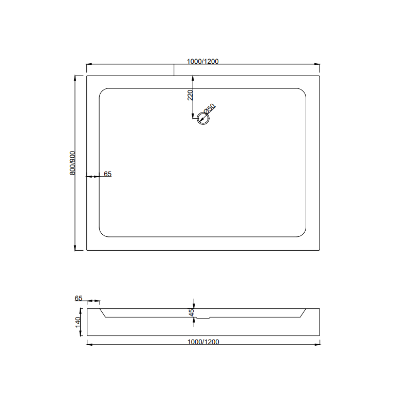 Mexen Apia schuifbare douchecabine 120 x 90 cm, witte strepen, chroom + Rio douchebak - 840-120-090-01-20-4510