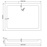 Mexen Apia sliding shower enclosure 100 x 80 cm, transparent, chrome + Rio shower tray - 840-100-080-01-00-4510