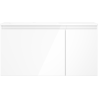 Mexen Orio Badezimmerschrank 90 cm mit Waschbecken Otis links, 1S, 1D, weiß glänzend - 91A13-09047-3-BBFF00-W18L00