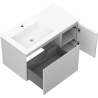Mexen Orio 90 cm Bathroom Cabinet with Left Otis Sink, 1S, 1D, Gray Matte/White Matte - 91A13-09047-3-BBFF62-W18L01