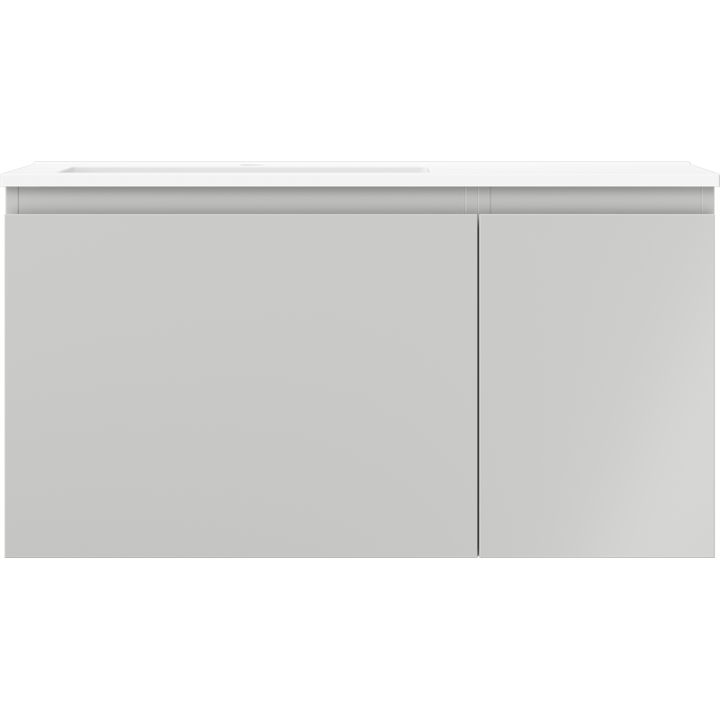 Mexen Orio Buedzëmmer Schaf 90 cm mat Lavabo Otis lénks, 1S, 1D, gro matte/blo matte - 91A13-09047-3-BBFF62-W18L01