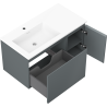 Mexen Orio mobile da bagno 90 cm con lavabo Otis sinistro, 1S, 1D, grafite opaco/bianco opaco - 91A13-09047-3-BBFF66-W18L01