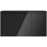 Mexen Orio armoire de salle de bain 90 cm avec lavabo Otis gauche, 1S, 1D, noir brillant/noir mat - 91A13-09047-3-BBFF70-W18L71