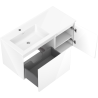 Mexen Orio mobile da bagno 100 cm con lavabo Otis sinistro, 1S, 1D, bianco lucido - 91A13-10047-3-BBFF00-W18L00