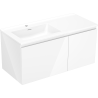 Mexen Orio mobile da bagno 100 cm con lavabo Otis sinistro, 1S, 1D, bianco lucido - 91A13-10047-3-BBFF00-W18L00