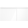Mexen Orio Badezimmerschrank 100 cm mit Waschbecken Otis links, 1S, 1T, weiß glänzend - 91A13-10047-3-BBFF00-W18L00
