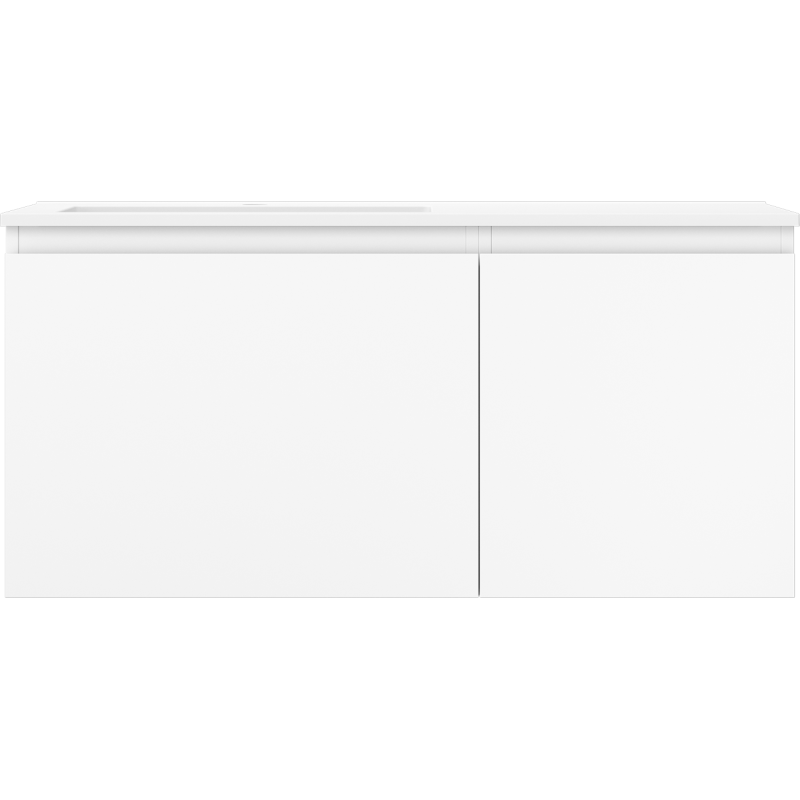 Mexen Orio mobile da bagno 100 cm con lavabo Otis sinistro, 1S, 1D, bianco opaco - 91A13-10047-3-BBFF01-W18L01