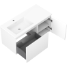 Mexen Orio armoire de salle de bain 100 cm avec lavabo Otis gauche, 1T, 1P, blanc mat - 91A13-10047-3-BBFF01-W18L01