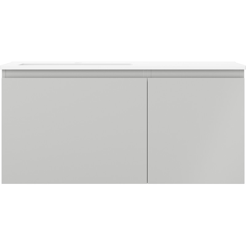Mexen Orio badkamerkast 100 cm met wasbak Otis links, 1S, 1D, grijs mat/wit mat - 91A13-10047-3-BBFF62-W18L01