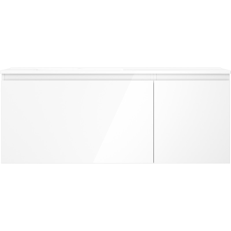 Mexen Orio badkamerkast 120 cm met wastafel Otis links, 1S, 1D, wit glans - 91A13-12047-3-BBFF00-W18L00