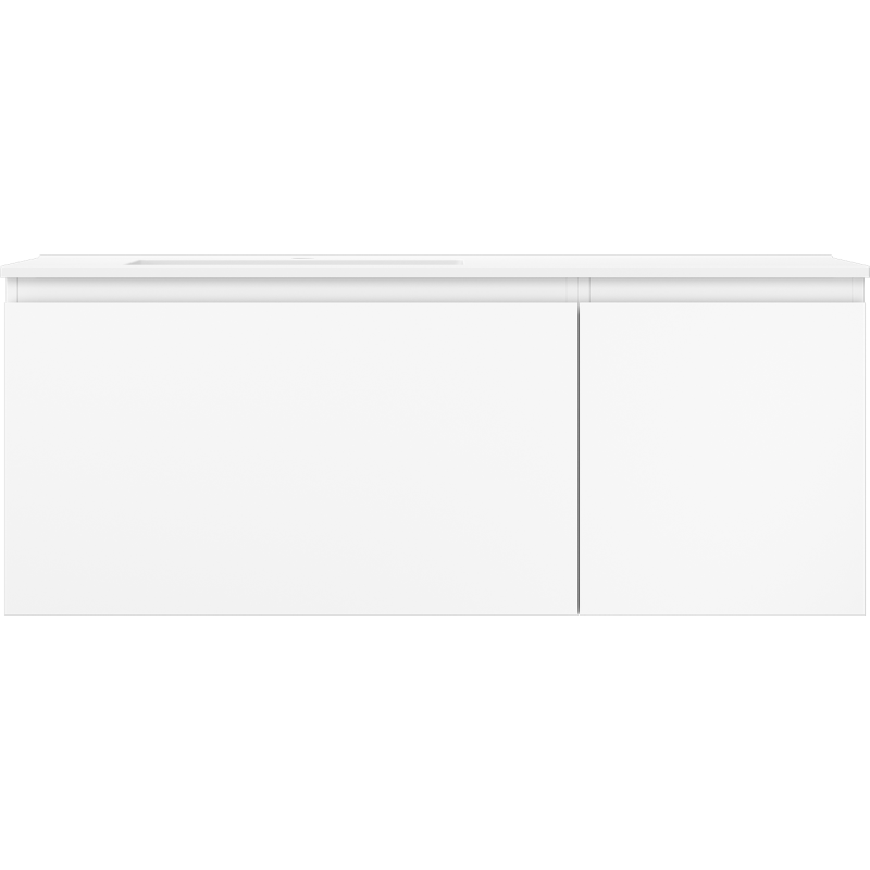 Mexen Orio armadietto bagno 120 cm con lavabo Otis sinistro, 1S, 1D, bianco opaco - 91A13-12047-3-BBFF01-W18L01