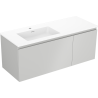 Mexen Orio 120 cm Bathroom Cabinet with Left Sink Otis, 1S, 1D, Gray Matte/White Matte - 91A13-12047-3-BBFF62-W18L01