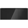 Mexen Orio badkamerkast 120 cm met Otis-wastafel links, 1L, 1D, zwart glans/zwart mat - 91A13-12047-3-BBFF70-W18L71