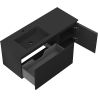 Mexen Orio Badezimmerschrank 120 cm mit Waschbecken Otis links, 1S, 1D, schwarz matt - 91A13-12047-3-BBFF71-W18L71