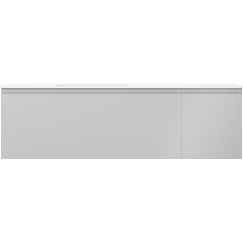 Mexen Orio mobile da bagno 160 cm con lavabo Otis sinistro, 1S, 1D, grigio opaco/bianco opaco - 91A13-16047-3-BBFF62-W18L01