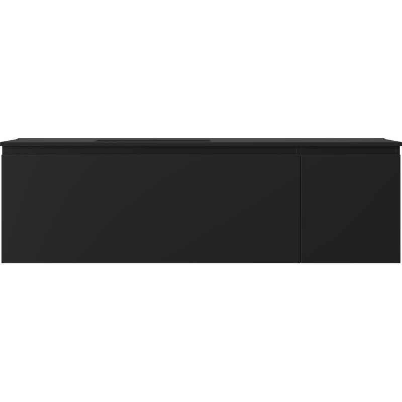 Mexen Orio armadietto da bagno 160 cm con lavabo Otis sinistro, 1S, 1D, nero opaco - 91A13-16047-3-BBFF71-W18L71