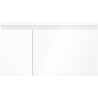 Mexen Orio Badezimmerschrank 90 cm mit rechter Otis-Waschtisch, 1S, 1D, weiß glänzend - 91A13-09047-3-BBFF00-W18P00