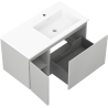 Mexen Orio mueble de baño 90 cm con lavabo Otis derecho, 1S, 1D, gris mate/blanco mate - 91A13-09047-3-BBFF62-W18P01