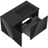 Mexen Orio armario de baño 90 cm con lavabo Otis derecho, 1S, 1D, negro brillo/negro mate - 91A13-09047-3-BBFF70-W18P71