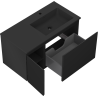 Mexen Orio armario de baño 90 cm con lavabo Otis derecho, 1S, 1D, negro mate - 91A13-09047-3-BBFF71-W18P71