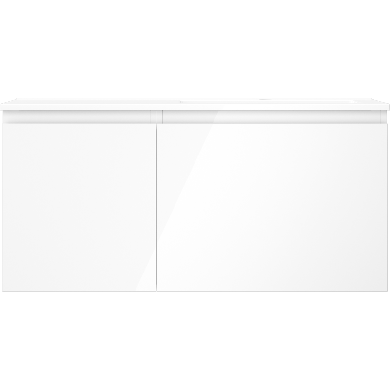 Mexen Orio mobile da bagno 100 cm con lavabo Otis a destra, 1S, 1D, bianco lucido - 91A13-10047-3-BBFF00-W18P00