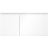 Mexen Orio Badezimmerschrank 100 cm mit Waschbecken Otis rechts, 1S, 1D, weiß glänzend - 91A13-10047-3-BBFF00-W18P00