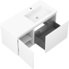 Mexen Orio mueble de baño 100 cm con lavabo Otis derecho, 1S, 1D, blanco mate - 91A13-10047-3-BBFF01-W18P01