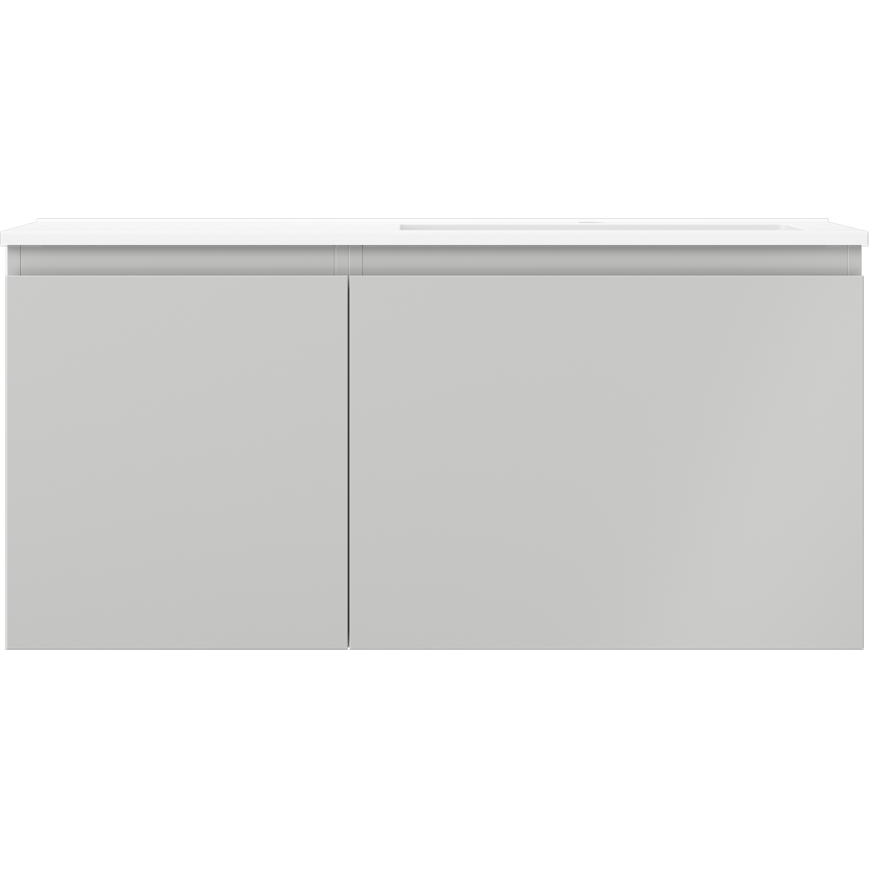 Mexen Orio badkamerkast 100 cm met wastafel Otis rechts, 1S, 1D, grijs mat/wit mat - 91A13-10047-3-BBFF62-W18P01