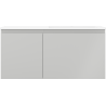Mexen Orio Badezimmerschrank 100 cm mit Waschbecken Otis rechts, 1S, 1D, grau matt/weiß matt - 91A13-10047-3-BBFF62-W18P01