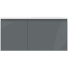 Mexen Orio bathroom cabinet 100 cm with right washbasin Otis, 1S, 1D, graphite matte/white matte - 91A13-10047-3-BBFF66-W18P01