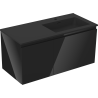 Mexen Orio Badschrank 100 cm mit Otis Waschbecken rechts, 1S, 1D, schwarz glänzend/schwarz matt - 91A13-10047-3-BBFF70-W18P71