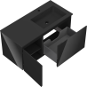 Mexen Orio meuble de salle de bains 100 cm avec lavabo Otis droit, 1S, 1D, noir brillant/noir mat - 91A13-10047-3-BBFF70-W18P71