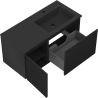 Mexen Orio meuble de salle de bain 100 cm avec lavabo Otis droit, 1T, 1P, noir mat - 91A13-10047-3-BBFF71-W18P71
