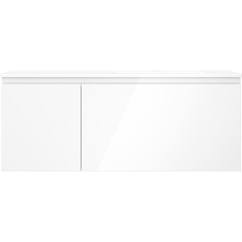 Mexen Orio gabinete de baño de 120 cm con lavabo Otis derecho, 1S, 1D, blanco brillo - 91A13-12047-3-BBFF00-W18P00