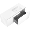 Mexen Orio gabinete de baño de 120 cm con lavabo Otis derecho, 1S, 1D, blanco brillo - 91A13-12047-3-BBFF00-W18P00