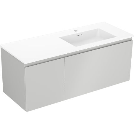 Mexen Orio armoire de salle de bain 120 cm avec lavabo Otis à droite, 1S, 1D, gris mat/blanc mat - 91A13-12047-3-BBFF62-W18P01