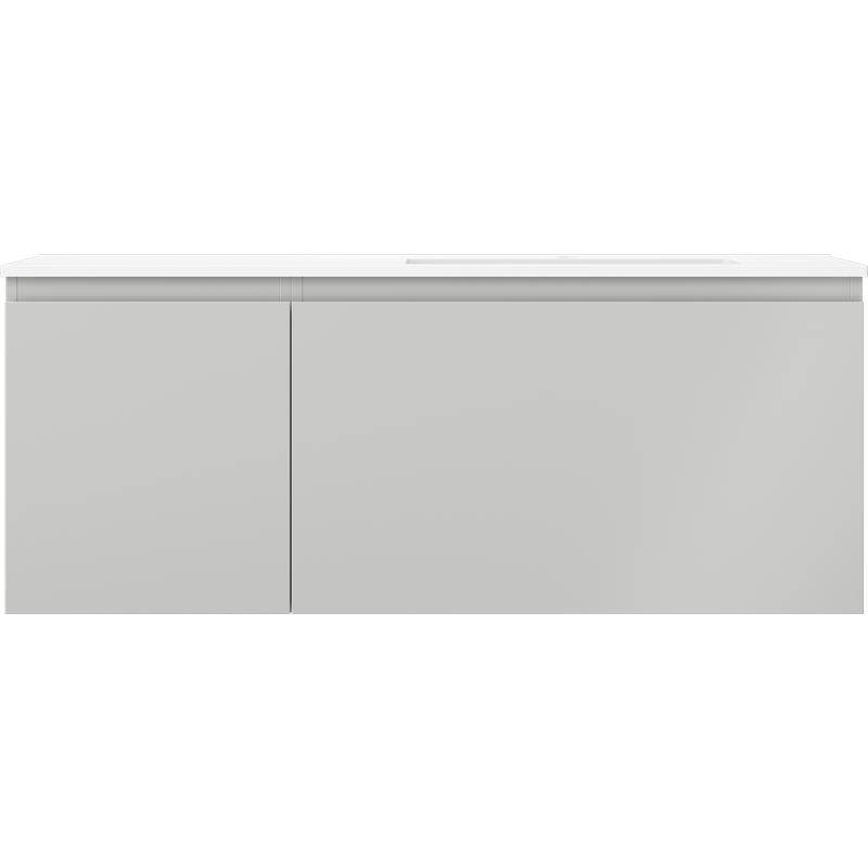 Mexen Orio armário de casa de banho 120 cm com lavatório Otis à direita, 1G, 1P, cinza mate/branco mate