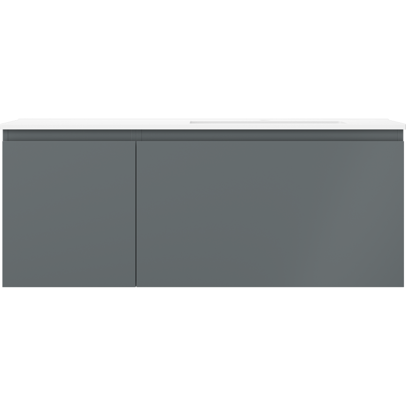 Mexen Orio Badezimmerschrank 120 cm mit Waschbecken Otis rechts, 1S, 1D, grafit matt/weiß matt - 91A13-12047-3-BBFF66-W18P01