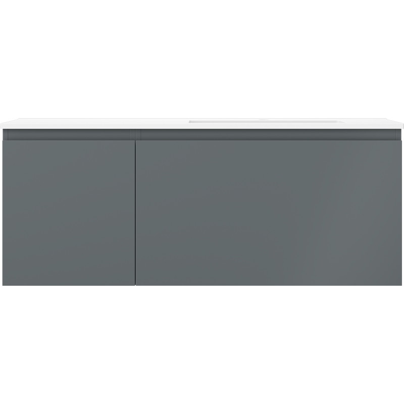 Mexen Orio Badezimmerschrank 120 cm mit Waschbecken Otis rechts, 1S, 1D, Graphit matt/weiß matt - 91A13-12047-3-BBFF66-W18P01
